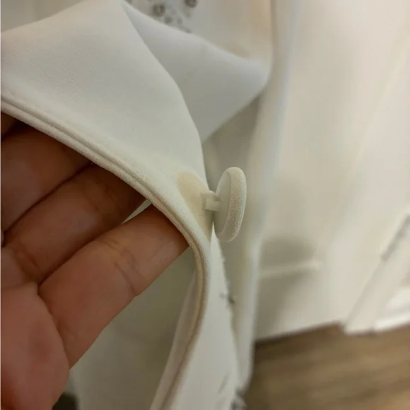 Cinq à Sept White Rumi Shooting Star Blazer size 4 - Picture 10 of 12